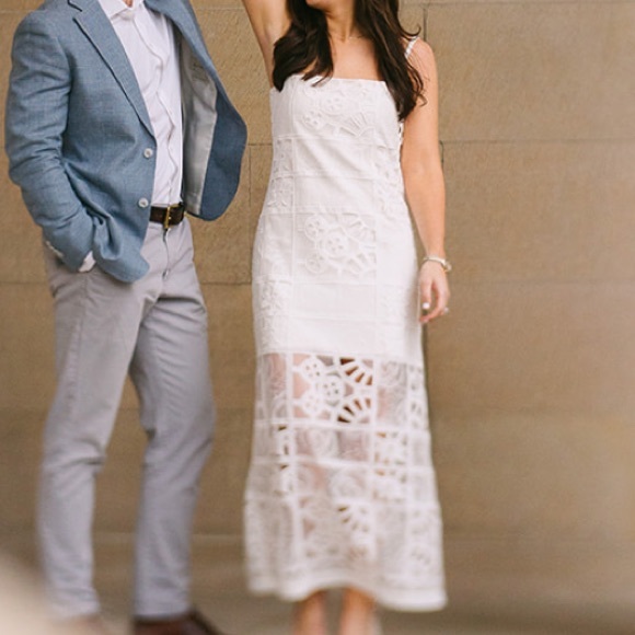 Alexis Bronze Midi Dress White - Picture 5 of 7